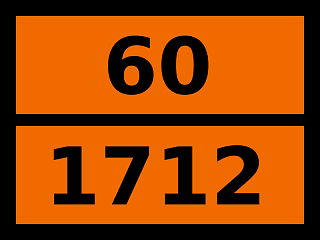 Табличка опасный груз "60-1712. Цинка арсенат"