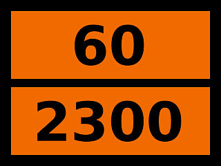 Табличка опасный груз "60-2300. 2-метил-5-этилпиридин"