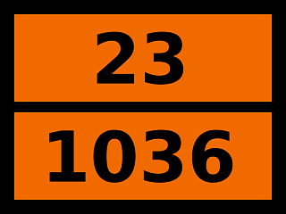 Табличка опасный груз "23-1036. Этиламин"
