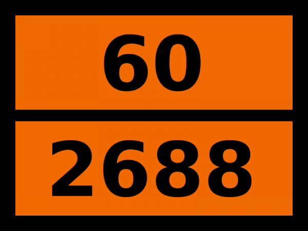 Табличка опасный груз "60-2688. 1-бром-3-хлорпропан"