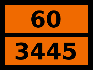 Табличка опасный груз "60-3445. Никотина сульфат твердый"