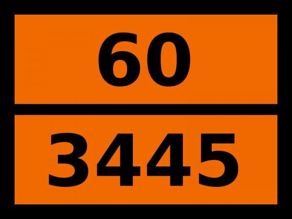 Табличка опасный груз "60-3445. Никотина сульфат твердый"