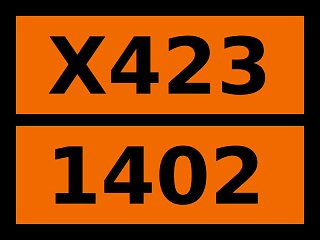 Табличка опасный груз "X423-1402. Кальция карбид"