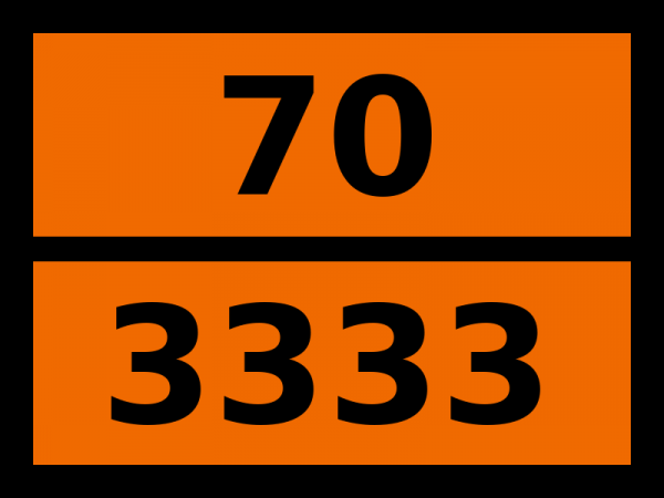 Табличка опасный груз "70-3333. Радиоактивный материал"