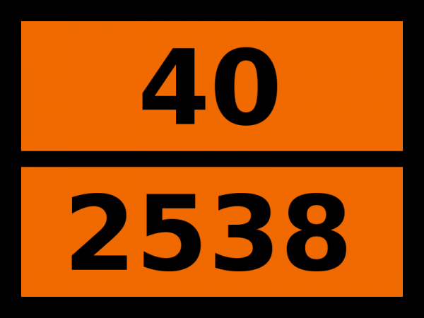 Табличка опасный груз "40-2538. Нитронафталин"