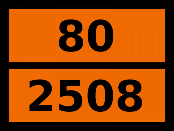 Табличка опасный груз "80-2508. Молибдена пентахлорид"