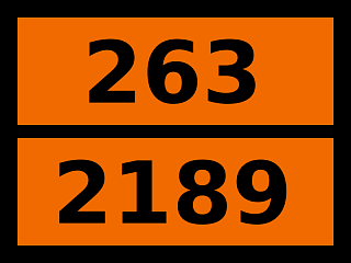 Табличка опасный груз "263-2189. Дихлорсилан"