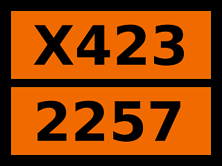 Табличка опасный груз "X423-2257. Калий"
