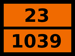 Табличка опасный груз "23-1039. Эфир этилметиловый"