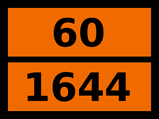 Табличка опасный груз "60-1644. Ртути салицилат"
