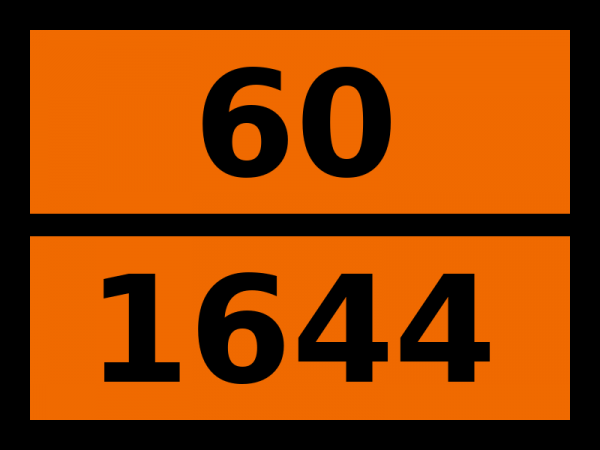 Табличка опасный груз "60-1644. Ртути салицилат"