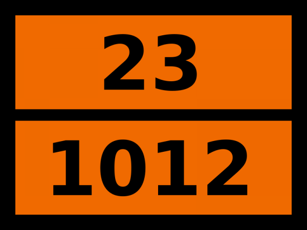 Табличка опасный груз "23-1012. Бутилен"