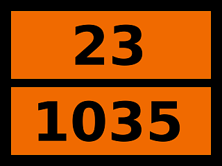 Табличка опасный груз "23-1035. Этан"