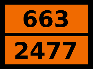 Табличка опасный груз "663-2477. Метилизотиоцианат"