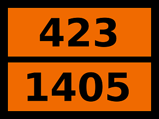 Табличка опасный груз "423-1405. Кальция силицид"