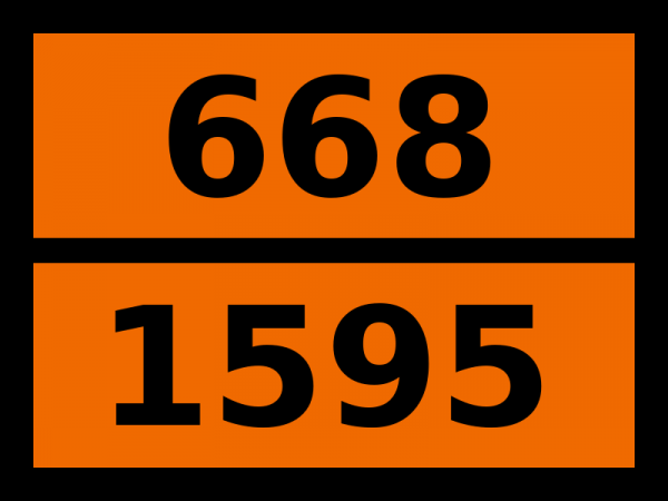 Табличка опасный груз "668-1595. Диметилсульфат"
