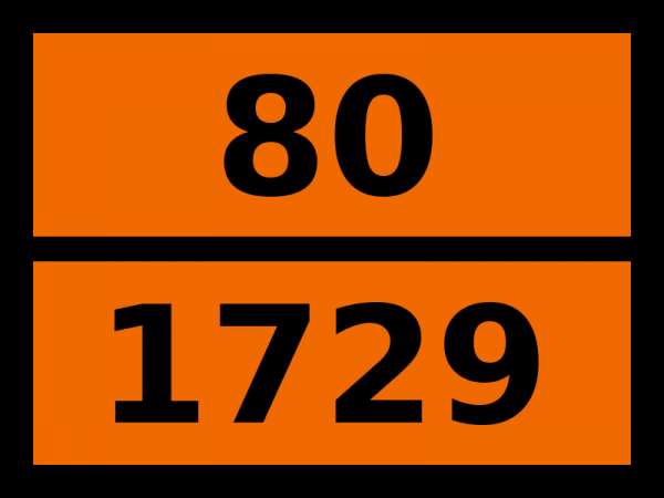 Табличка опасный груз "80-1729. Анизоилхлорид"
