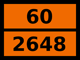Табличка опасный груз "60-2648. 1,2-дибромбутанон-3"
