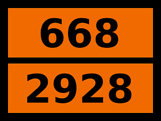 Табличка опасный груз "668-2928. Вещество твердое токсичное"