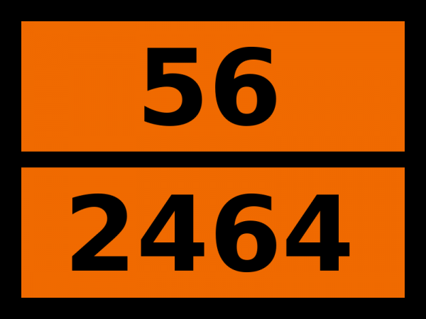 Табличка опасный груз "56-2464. Бериллия нитрат"