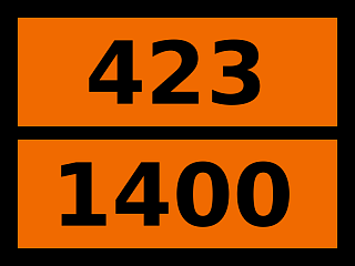 Табличка опасный груз "423-1400. Барий"