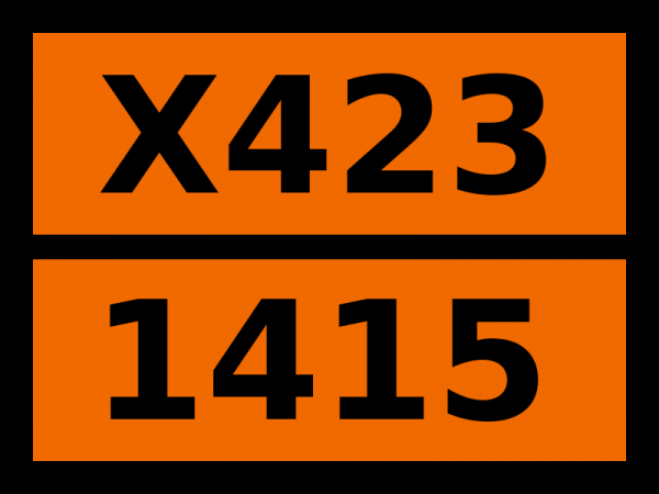 Табличка опасный груз "X423-1415. Литий"