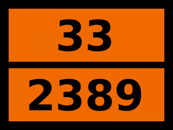 Табличка опасный груз "33-2389. Фуран"