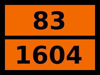 Табличка опасный груз "83-1604. Этилендиамин"