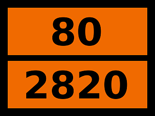 Табличка опасный груз "80-2820. Кислота масляная"