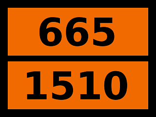 Табличка опасный груз "665-1510. Тетранитрометан"