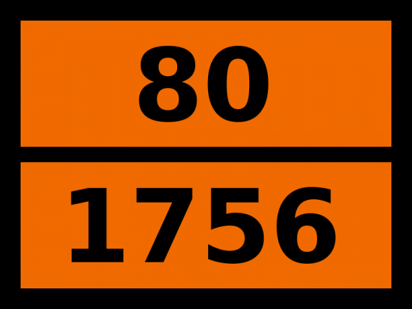 Табличка опасный груз "80-1756. Хрома фторид твердый"