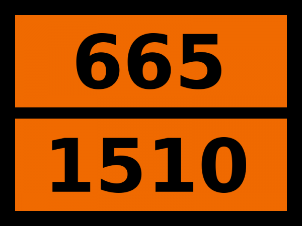 Табличка опасный груз "665-1510. Тетранитрометан"