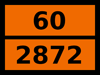 Табличка опасный груз "60-2872. Дибромхлорпропаны"