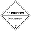 Класс 7 Радиоактивные вещества. Класс D (наклейка)