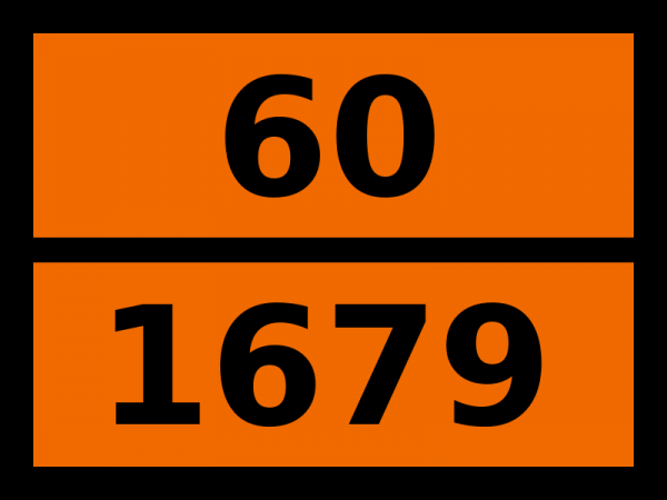Табличка опасный груз "60-1679. Калия тетрацианокупрат (i)"