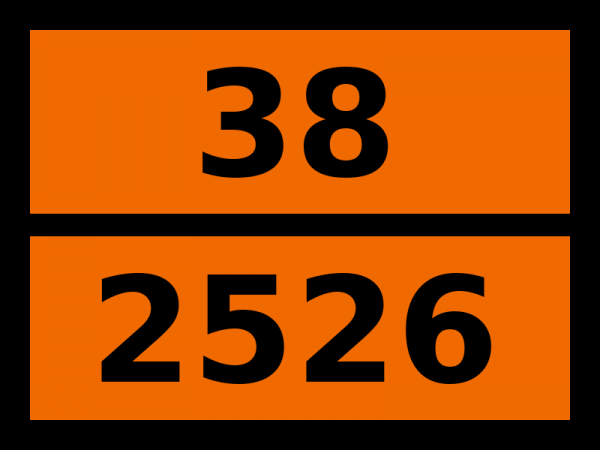 Табличка опасный груз "38-2526. Фурфуриламин"