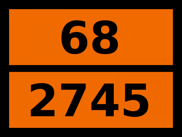 Табличка опасный груз "68-2745. Хлорметилхлорформиат"