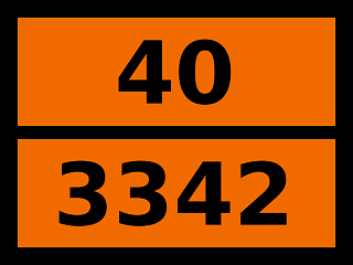 Табличка опасный груз "40-3342. Ксантогенаты"
