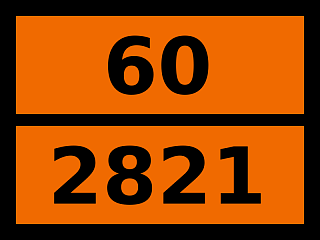 Табличка опасный груз "60-2821. Фенола раствор"