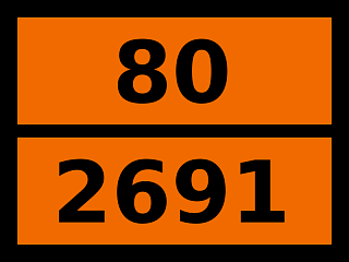 Табличка опасный груз "80-2691. Фосфора пентабромид"