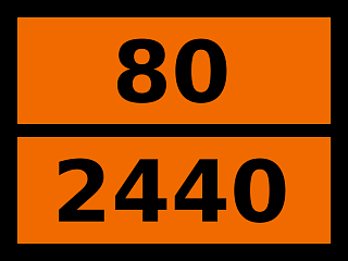 Табличка опасный груз "80-2440. Олова тетрахлорида пентагидрат"