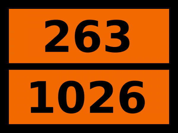 Табличка опасный груз "263-1026. Циан"
