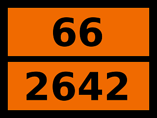 Табличка опасный груз "66-2642. Кислота фторуксусная"