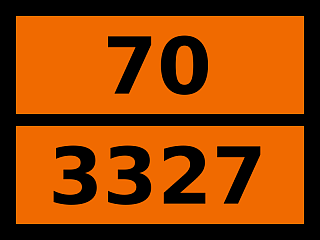 Табличка опасный груз "70-3327. Радиоактивный материал"