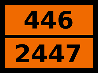 Табличка опасный груз "446-2447. Фосфор белый расплавленный"