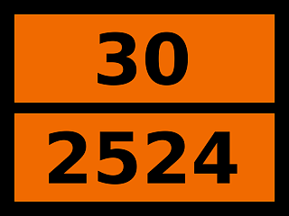 Табличка опасный груз "30-2524. Этилортоформиат"