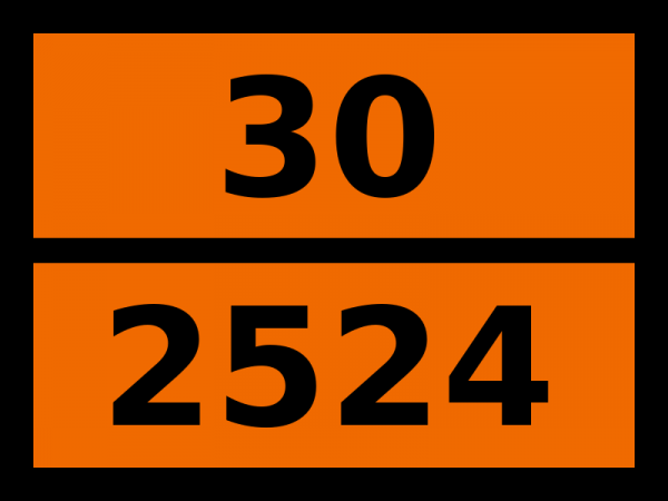 Табличка опасный груз "30-2524. Этилортоформиат"