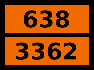 Табличка опасный груз "638-3362. Хлорсиланы токсичные"