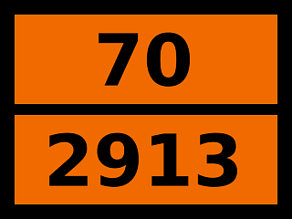Табличка опасный груз "70-2913. Радиоактивный материал"