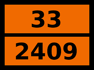 Табличка опасный груз "33-2409. Изопропилпропионат"